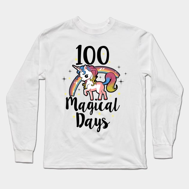 100 Days Of School Cute T-shirt Long Sleeve T-Shirt by KsuAnn